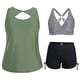 thumbnail image 2 of Traje de Baño de Corte Alto para las Mujeres Traje de Baño de Cintura Alta para las Mujeres Moda Color Sólido con Cojín de Pecho sin Soporte de Acero Traje de Baño Dividido con Cordón Suelto, 2 of 6