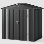 6' x 4' Outdoor Storage Shed on Sale, Aiho Shed & Outdoor Storage Clearance, Metal Storage Shed for Outside, Backyard, Garden & Patio - Dark Gray