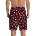 thumbnail image 4 of Lsque Beautiful Maple Leaf Lantern Mens Sleep Pajama Shorts,Short Pajama Pants, Cotton Ultra-Soft Knit-Large, 4 of 9