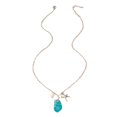 thumbnail image 2 of rygai Pendant Necklace Adjustable Wear-resistant Decorative with Pendant Anti-rust Neck Decoration Fade-resistant Wire Wrapped Beach Necklace Women Accessory,Light Blue, 2 of 7