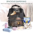 thumbnail image 5 of Balery Graffiti Cool Duck Mummy Backpack - Waterproof Twill Canvas, Large Capacity Diaper Bag with Multiple Pockets and Adjustable Straps, 5 of 6