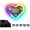 Colors, variant on Car LED Ambient Light – Heart Shaped Light LED Solar Powered Neon Lamp, Auto Day-Charge Night Glow Ambient Lighting, IP65 Waterproof Car Decor Light for Romantic Driving