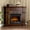 Espresso, variant on SEI Furniture Cartwright Corner Electric Fireplace in Oak