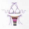thumbnail image 6 of CaiJunJia Bikini Women's Two Piece Bikini Swimsuit Sexy Ribbed Triangle Top Bathing Suits String Cheeky Bikini Sets, 6 of 6