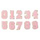 thumbnail image 2 of Parches de mochila parches de números rosados ​​Algodón premium Rosa exquisito para camisa ANGGREK Otros, 2 of 8