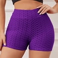 thumbnail image 2 of Audhol Yoga Shorts for Women Women Athletic Active Yoga Short Shorts Booty Shorts Mini Hot Pants Sport Leggings Activewear Workout Sweat Running Shorts with Pockets Women Workout Shorts Purple S, 2 of 6