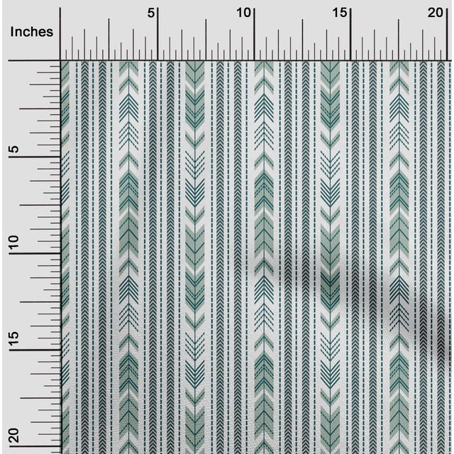 oneOone Polyester Lycra Fabric Arrow & Stripe Geometric Print Fabric By Yard 56 Inch Wide