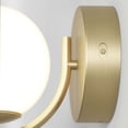 thumbnail image 4 of Artika Bloom Contemporary LED Wall Sconce Light Gold Frosted Sphere 12.8 in, 4 of 5