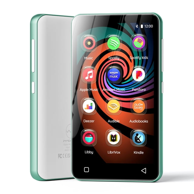 Reproductor MP3 Innioasis 160 GB con Bluetooth, WiFi para niños blanco+verde