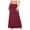 Red, variant on Maxi Skirt for Women- Comfy Foldover High Waist Long Flare A-Line Skirt Maxi Dress
