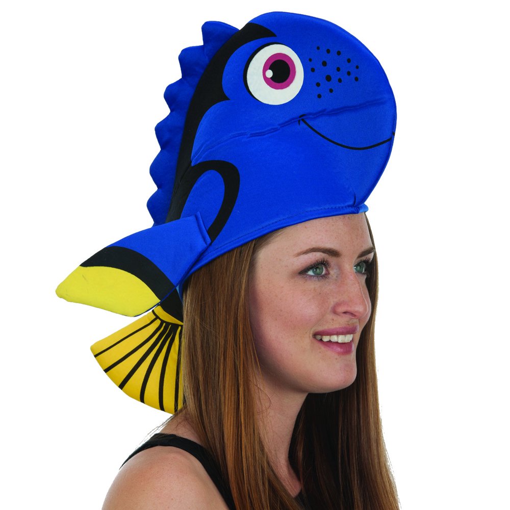 Adults Tropical Blue Aquarium Fish Hat Costume Accessory
