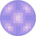 thumbnail image 1 of Ahgly Company Machine Washable Indoor Round Transitional Purple Mimosa Purple Area Rugs, 5' Round, 1 of 7
