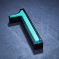 thumbnail image 1 of Glow in the Dark House Numbers - Aqua / Solar Powered House Numbers - Aqua, 1 of 1