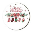 thumbnail image 1 of Adornos navideños colgantes, calcetines redondos de regalo, recuerdos decorativos, colgantes navideños de madera, decoración colgante, adornos de jardín, adornos navideños, adornos de Halloween., 1 of 4