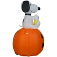 thumbnail image 3 of Peanuts Airblown Inflatable Snoopy and Woodstock on Pumpkin Peanuts, 3.5 ft Tall, Multicolored, 3 of 4