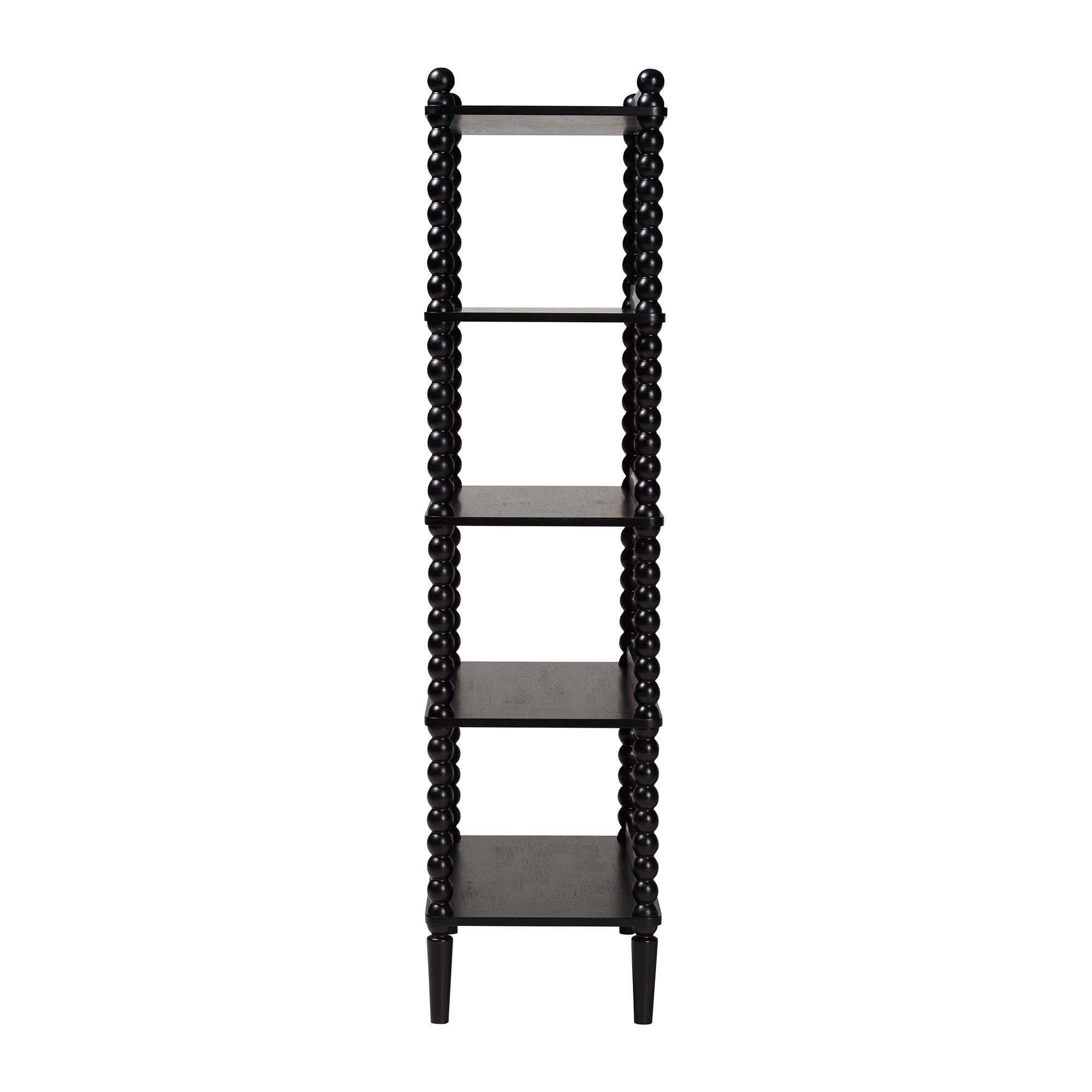 Baxton Studio Lucera Farmhouse Display Shelf, 5-Tier, Black