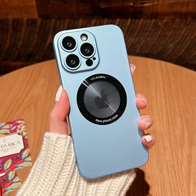 Frosted Case for iPhone 12 Pro Max Matte Hard PC Slim Lightweight Case with Camera Lens Protector Logo View Window Shockproof Case,Darkgreen