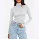 thumbnail image 2 of RKSTN Women's Turtleneck T Shirts Oversized Mock Neck Slim Thermal Tight Underwear Long Sleeve Shirt Tops Womens Casusal Solid Plus Size Base Layer Loose Comfy Shirt Undershirt Fall Spring Clothes, 2 of 8