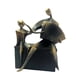thumbnail image 3 of Figura decorativa abstracta, escultura de resina, adorno de escritorio para dormitorio. Bronce, 3 of 9