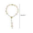 thumbnail image 6 of ZPAQI Religious Bracelet White Rose Imitation Rosary Children Baby Baptism Bracelet, 6 of 9