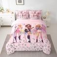 thumbnail image 2 of Erosebridal Music Guitar Bedding Sets Twin Size,Crystal Glitter Comforter Sets with Sheets,Watercolor Splash Bed in a Bag Twin size,Microfiber Famale Bedroom Decor,Reversible,7-Piece, 2 of 6