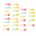 thumbnail image 2 of 27 pinzas para el pelo de perro de plástico con diseño de flores multicolores, compactas, para perros y cachorros., 2 of 14