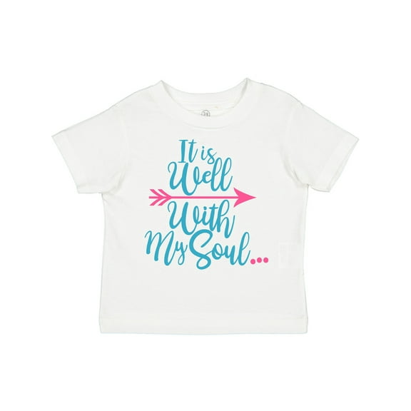 Inktastic It is Well with My Soul Pink Arrow Boys or Girls Toddler T-Shirt