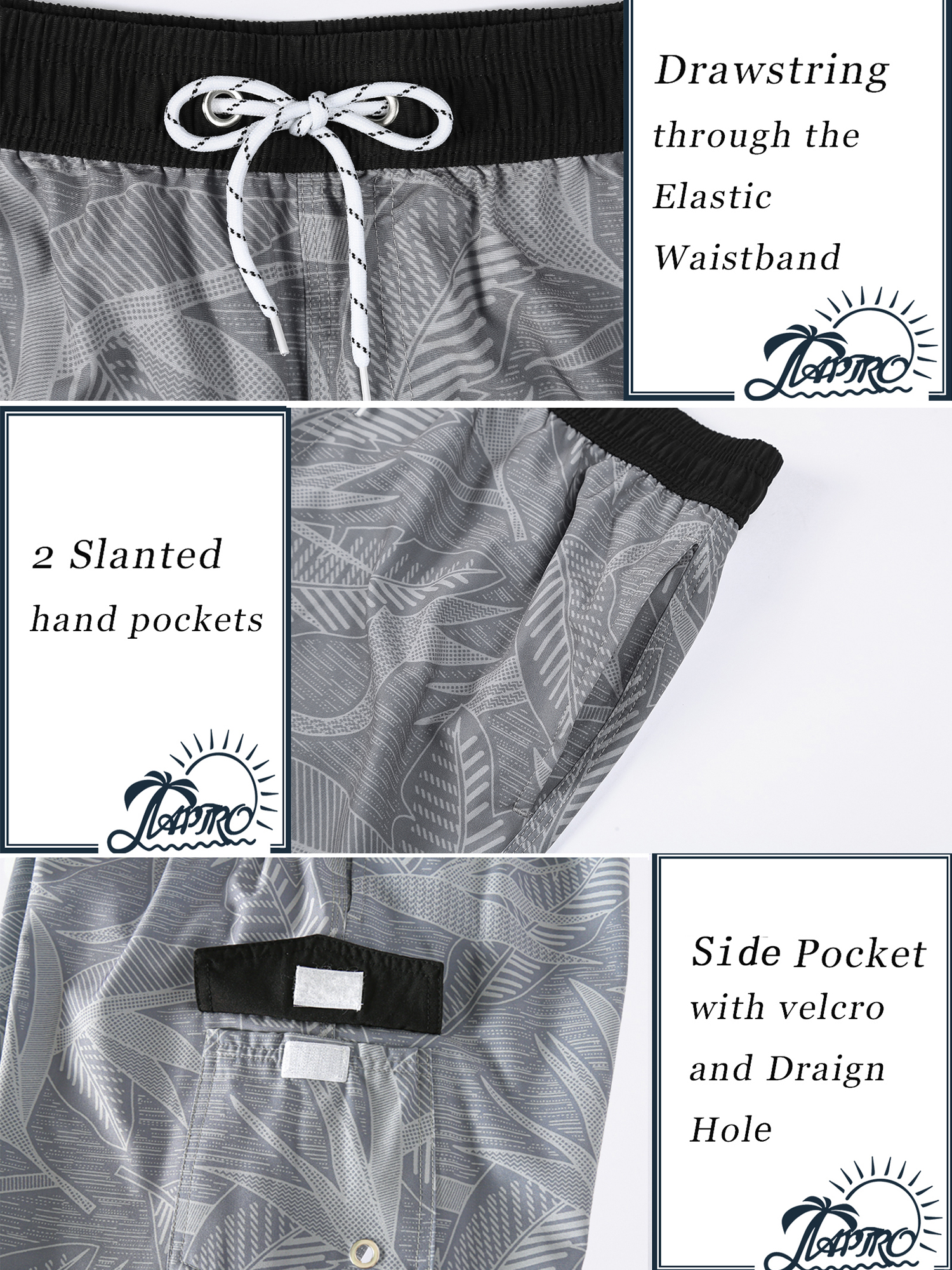 APTRO Men's Quick-Dry Swim Trunks with Mesh Liner photo 4