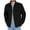 Black Jacket for Men, variant on Men's Collared Jacket Button-Front Multi-Pocket Warm Stylish Outerwear for Daily & Casual Black L