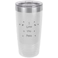 thumbnail image 1 of I Love you Papa! Stainless Steel Engraved Insulated Tumbler 20 Oz Travel Coffee Mug, White, 1 of 1