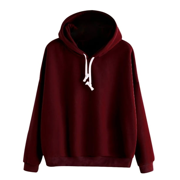 Abrigo de suéter de color sólido ajustado con capucha informal de moda para mujer Fridja BV0+2760