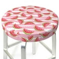 thumbnail image 3 of Lsque Cute Watermelon Round Bar chair cushion covers Velvet Fabric Premium Comfort Protects from Scratches and Stains for 14-17 Inch Chair- 12 inch, 3 of 7
