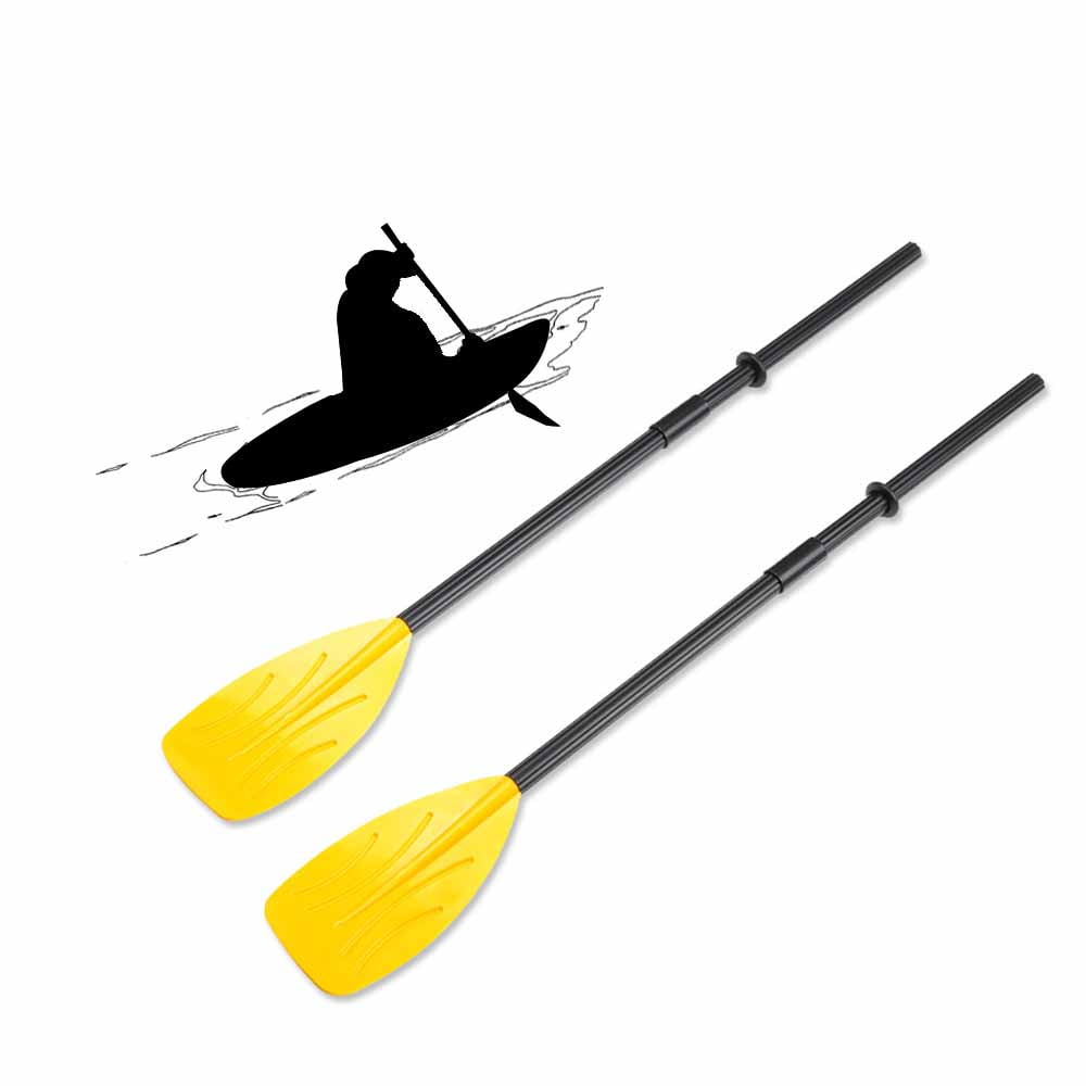 A Pair of Paddles with Split 4 Pieces Shaft 2 Connectors 2 Rubber Rings