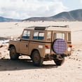 thumbnail image 6 of Multi-Size Car Tire Dust Cover Sunscreen, Corrosion, Dust And Water Keep Spare Tires Clean Violet Retro Houndstooth_2 17 Inch, 6 of 8