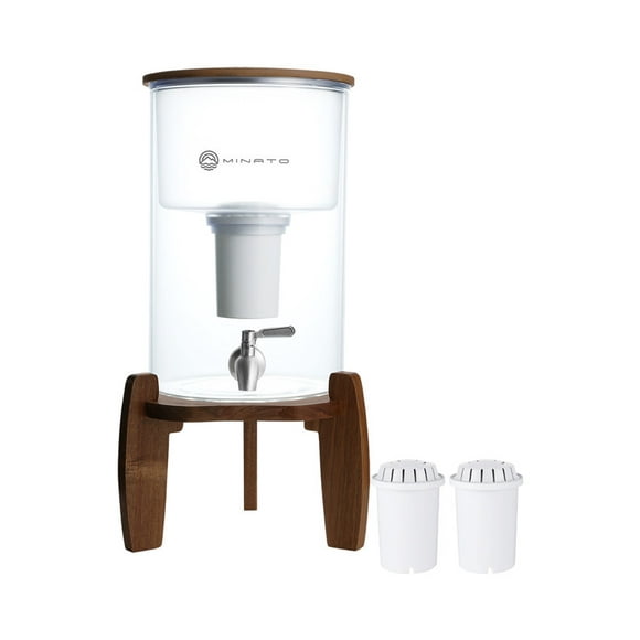 Purificador De Agua Minato 9l De Vidrio Con 3 Filtros Alcalinos