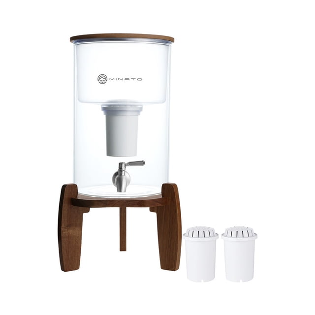 Purificador De Agua Minato 9l De Vidrio Con 3 Filtros Alcalinos