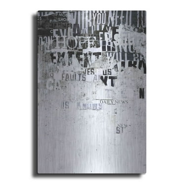 Luxe Metal Art 'Hope' by Design Fabrikken, Metal Wall Art, 12"x16"