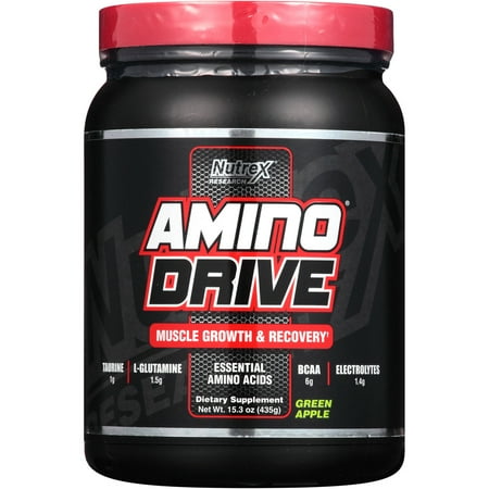 Nutrex Research Amino Drive Powder, Green Apple, 30 Servings