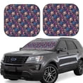 thumbnail image 2 of Daiia Skull starry sky flower 2PCS Car Windshield Sun Shade, Foldable Sun Shield for Car Front Window, Auto Sun Blocker Visor Protector Universal for Truck SUV Pickup-Small, 2 of 7