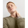 thumbnail image 4 of Hanes Henley Long Sleeve Originals Men's Tri-Blend Three Button Camping Outdoors, 4 of 5