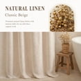 thumbnail image 2 of Cortina de ducha XOGUIBO, mezcla de lino, color beige, 180 x 180 cm, con ganchos, 2 of 7