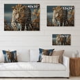 thumbnail image 4 of Designart "The Graceful Beauty of a Sleek Leopard" Animals Print on Natural Pine Wood, 4 of 5