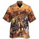 thumbnail image 3 of Camisa con estampado de vaquero occidental para hombre, blusa de manga corta con estampado de caballo en 3D, ropa masculina de gran tamaño estilo vintage, blusa informal y cómoda con cuello, 3 of 5