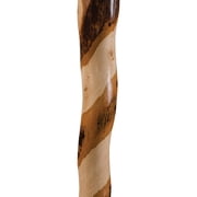 Brazos Twisted Wood Grain Wood T-Handle Cane 37 Inch Height