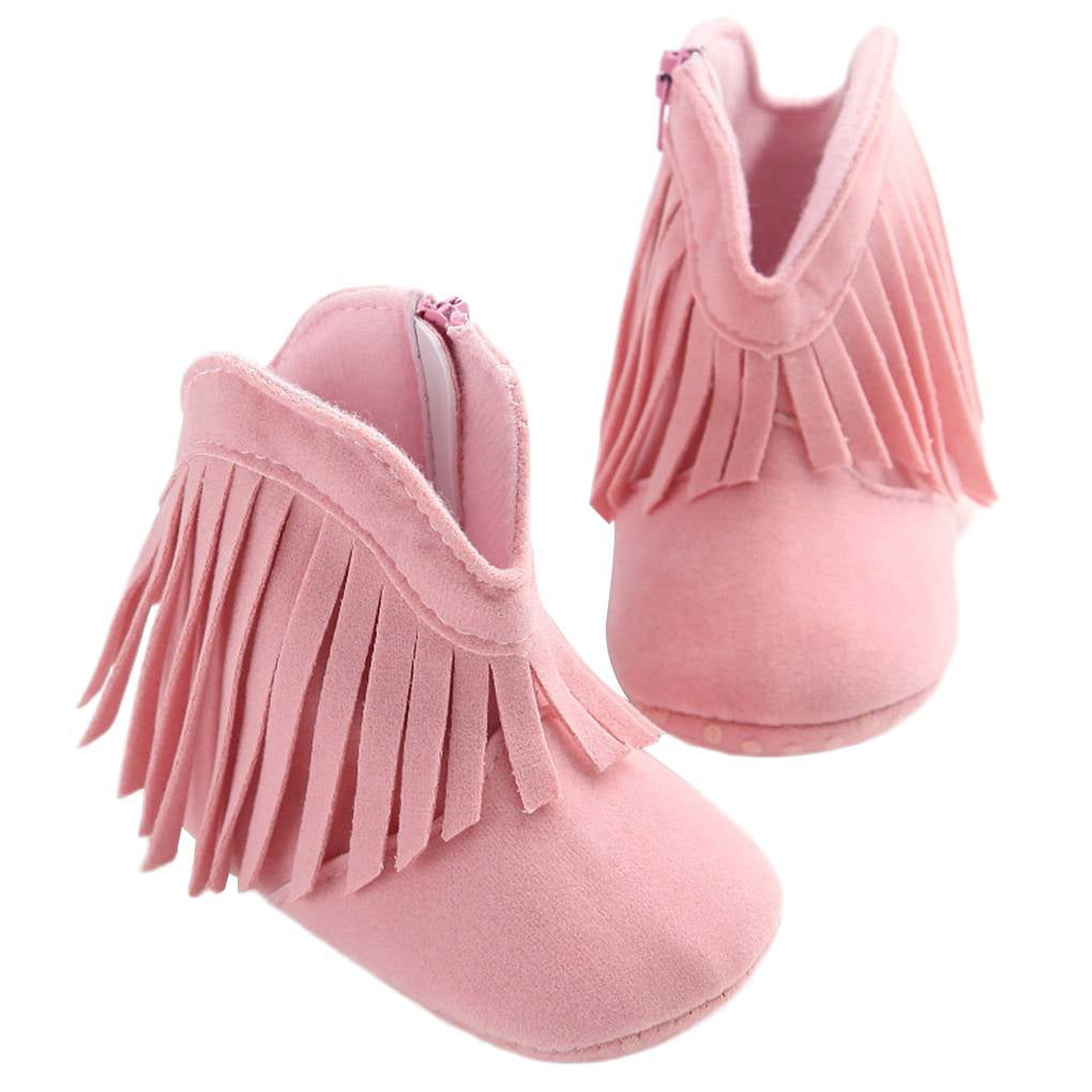 infant fringe boots