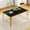 Gold & Black, variant on 80" Rectangular Clear Tempered Glass Dining Table for 6 People, Modern Kitchen Table with Irregular Stainless Steel Legs, Dining Table for Dining Room or Living Room