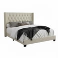 thumbnail image 7 of Home Design Brady Twin Tufted Wingback Upholstered Panel Bed Frame, Beige Polyester Blend, 7 of 7