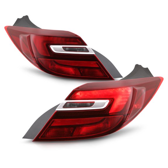 AKKON - Fits 2014 2015 2016 2017 Buick Regal 4Door Sedan LED Running Red Clear Outer Tail Brake Lights Pair Driver Passenger