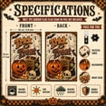 thumbnail image 5 of Halloween Trick or Treat Garden Flag with LED Lights, 12 x 18 Inch Double Sided Polyester Boo Ghost Bat Pumpkin Skull Witch Yard Flag for Farmhouse Holiday Decor, 5 of 5