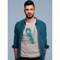 thumbnail image 2 of Blue Feather T-Shirt Men -Muzaffar Yulchiboev Designs, Male 4X-Large, 2 of 4